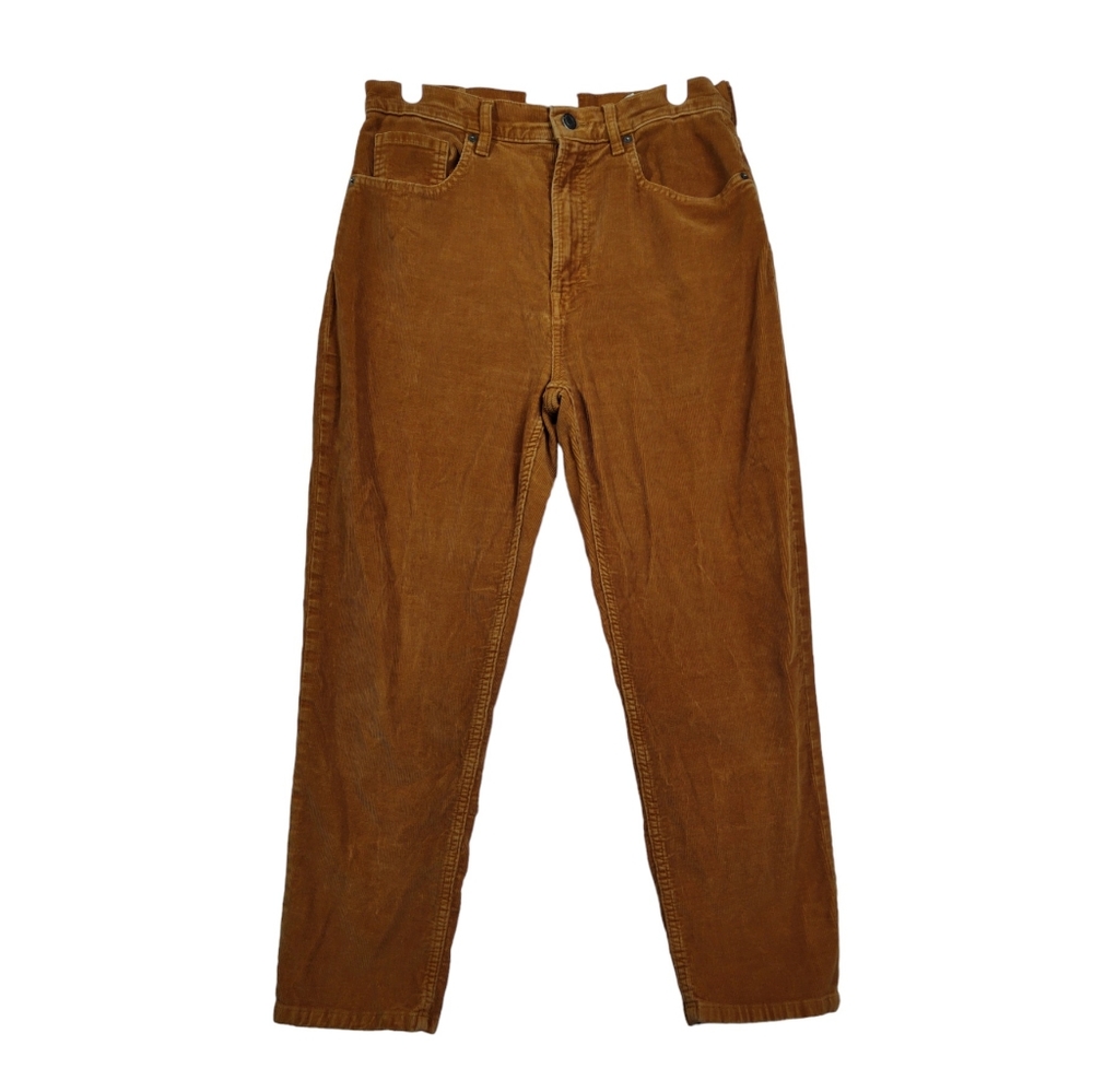 Everlane Straight Leg Corduroy Pants in Rust Brown